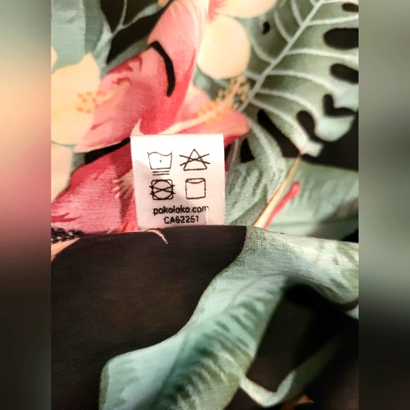 Pokoloko floral rayon/chiffon Ruana wrap 3/4 sleeves high-low one size - Picture 8 of 8